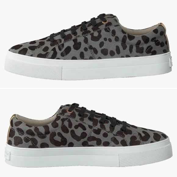 Ted Baker Lephie Animal Print Calf Hair Sneakers - Picture 13 of 13
